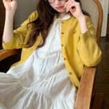 イエロー | 気負わず快適☆【春】ラウンドネック無地ニットカーディガン | 17kg