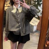 甘辛系ガールズ☆【春】リボン 配色チェック 長袖シャツ | 17kg | 詳細画像3 