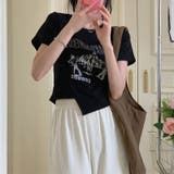 甘辛系ガールズ☆【春】アシンメトリーTシャツショート丈 トップス | 17kg | 詳細画像3