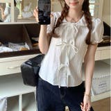 ゆるカワコーデ☆【春】ドールカラー リボン付き パフスリーブシャツ | 17kg | 詳細画像5
