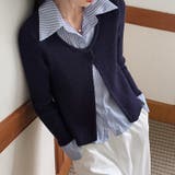 シンプルかつエレガントな【春】細見え フェイクレイヤード セーター | 17kg | 詳細画像3 
