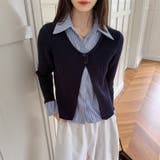 シンプルかつエレガントな【春】細見え フェイクレイヤード セーター | 17kg | 詳細画像6 