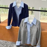 シンプルかつエレガントな【春】細見え フェイクレイヤード セーター | 17kg | 詳細画像22 