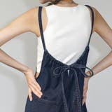 気負わず快適☆【春】デニムサロペットワイド サスペンダー リボン デニムパンツ | 17kg | 詳細画像6 