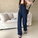 気負わず快適☆【春】デニムサロペットワイド サスペンダー リボン デニムパンツ | 17kg | 詳細画像4 