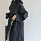 シンプルかつエレガントな【春】一つボタン スタンドカラーミドル丈 トレンチコート | 17kg | 詳細画像10 