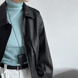 シンプルかつエレガントな【春】PUレザージャケットショート丈 ライダースジャケッ… | 17kg | 詳細画像8 