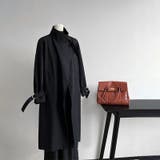 シンプルかつエレガントな【春】ミニマルミドル丈 膝下 トレンチコート | 17kg | 詳細画像15 