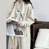 シンプルかつエレガントな【春】ミニマルミドル丈 膝下 トレンチコート | 17kg | 詳細画像32 