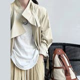 シンプルかつエレガントな【春】ミニマルミドル丈 膝下 トレンチコート | 17kg | 詳細画像38 