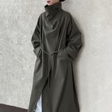 シンプルかつエレガントな【春】スタンドカラー トレンチコートレトロ ベルト付き | 17kg | 詳細画像1 