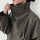 シンプルかつエレガントな【春】スタンドカラー トレンチコートレトロ ベルト付き | 17kg | 詳細画像12 