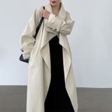 シンプルかつエレガントな【春】スタンドカラー トレンチコートレトロ ベルト付き | 17kg | 詳細画像14 