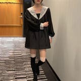 配色セーラーカラーワンピース バイカラー【春】ゆるカワコーデ | 17kg | 詳細画像4