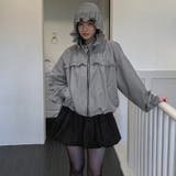 チェック柄フード付きライトアウター UV対策 若見えジャケット【春】ゆるカワコー… | 17kg | 詳細画像2 