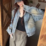 ルーズデニムジャケットヴィンテージ風 ペイント加工【春】気負わず快適 | 17kg | 詳細画像6 