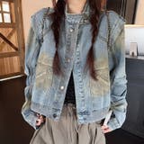 ルーズデニムジャケットヴィンテージ風 ペイント加工【春】気負わず快適 | 17kg | 詳細画像9 