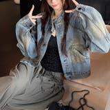 ルーズデニムジャケットヴィンテージ風 ペイント加工【春】気負わず快適 | 17kg | 詳細画像10 