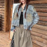 ルーズデニムジャケットヴィンテージ風 ペイント加工【春】気負わず快適 | 17kg | 詳細画像15 