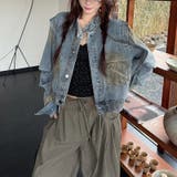 ルーズデニムジャケットヴィンテージ風 ペイント加工【春】気負わず快適 | 17kg | 詳細画像16 