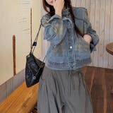 ルーズデニムジャケットヴィンテージ風 ペイント加工【春】気負わず快適 | 17kg | 詳細画像4 