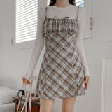 リボン付き ダイヤ柄 キャミソールワンピース | 17kg | 詳細画像3 