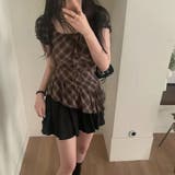 チェック柄ウエストシェイプ シャツ | 17kg | 詳細画像13