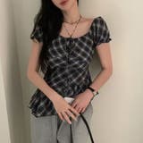 チェック柄ウエストシェイプ シャツ | 17kg | 詳細画像23