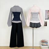 配色切替 フェイクレイヤード シャツセットアップ | 17kg | 詳細画像2 