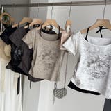 配色 フェイクレイヤード 半袖Tシャツ甘辛系ガールズ☆ | 17kg | 詳細画像4 