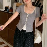 レース切替 フェイクレイヤード 半袖Tシャツゆるカワコーデ☆ | 17kg | 詳細画像5 