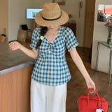 小花柄 チェック 半袖シャツ ウエストマークゆるカワコーデ☆ | 17kg | 詳細画像5 