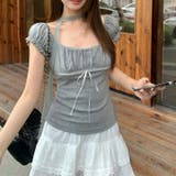 ドット柄 パフスリーブ Tシャツ甘辛系ガールズ☆ | 17kg | 詳細画像7 