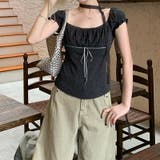 ドット柄 パフスリーブ Tシャツ甘辛系ガールズ☆ | 17kg | 詳細画像11 