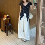 小花柄 アシンメトリートップス フリル付き ウエストシェイプゆるカワコーデ☆ | 17kg | 詳細画像6 