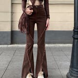 【SHOPLIST限定】韓国風シルエットをキレイに見せるフレアデニムパンツ | 17kg | 詳細画像17