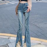 【SHOPLIST限定】韓国風シルエットをキレイに見せるフレアデニムパンツ | 17kg | 詳細画像18