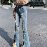 【SHOPLIST限定】韓国風シルエットをキレイに見せるフレアデニムパンツ | 17kg | 詳細画像3