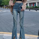 【SHOPLIST限定】韓国風シルエットをキレイに見せるフレアデニムパンツ | 17kg | 詳細画像5