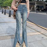 【SHOPLIST限定】韓国風シルエットをキレイに見せるフレアデニムパンツ | 17kg | 詳細画像6