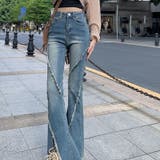 【SHOPLIST限定】韓国風シルエットをキレイに見せるフレアデニムパンツ | 17kg | 詳細画像8