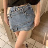 【SHOPLIST限定】個性的なインナーパンツ付きデニムスカート | 17kg | 詳細画像4