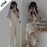 【赤字覚悟！処分セール】春夏らしいTシャツ&サロペットパンツセットアップ | 17kg | 詳細画像1 
