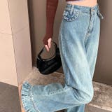 【赤字覚悟!処分セール】大人可愛いスタイルの裾フリルデニムパンツ | 17kg | 詳細画像16