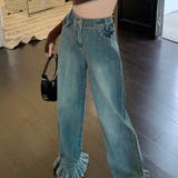 【赤字覚悟!処分セール】大人可愛いスタイルの裾フリルデニムパンツ | 17kg | 詳細画像19