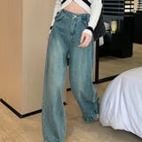 【赤字覚悟!処分セール】大人可愛いスタイルの裾フリルデニムパンツ | 17kg | 詳細画像2