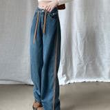 【SHOPLIST限定】韓国風引き紐付きルーズストレートデニムパンツ | 17kg | 詳細画像14 