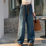 【SHOPLIST限定】韓国風引き紐付きルーズストレートデニムパンツ | 17kg | 詳細画像15 