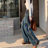 【SHOPLIST限定】韓国風引き紐付きルーズストレートデニムパンツ | 17kg | 詳細画像18 