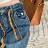【SHOPLIST限定】韓国風引き紐付きルーズストレートデニムパンツ | 17kg | 詳細画像2 